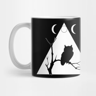 Owl and triple moon Mug